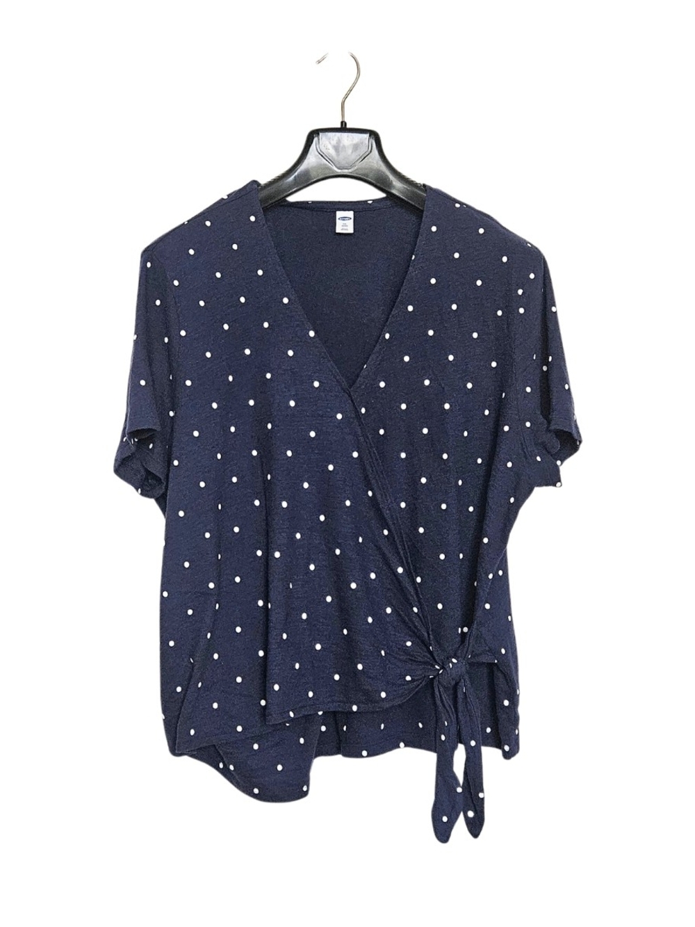 Old Navy Women's Plus Size Petite XXLP Polka Dot Side Tie Top